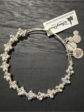 Alex and Ani Silver Mickey Charm Bangle Bracelet